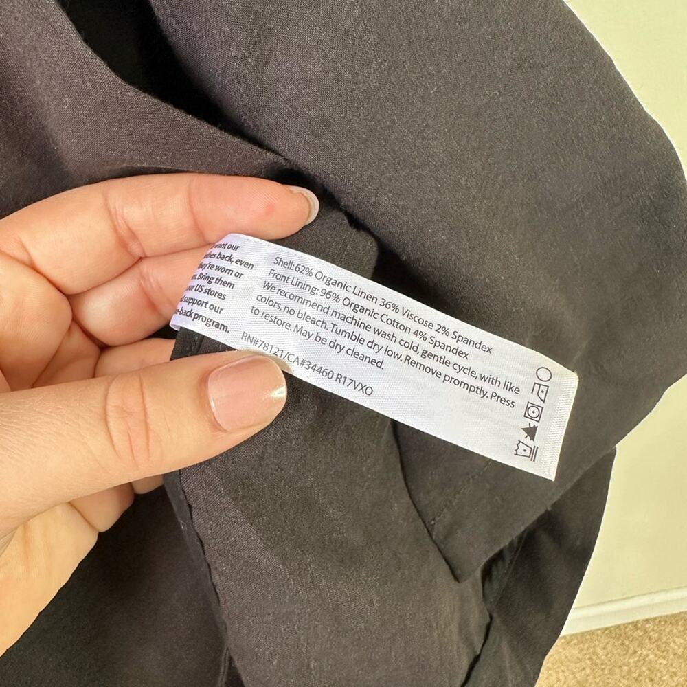 Eileen Fisher Black Open-Front Lightweight Cardigan - Picture 5 of 5